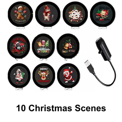 🔥Last Day 60% OFF 🐙 Plug-&-Play HD Christmas Projector – 6 or 10 Festive Scenes