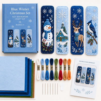 ⏳ Last Day 49% OFF – 🎄 DIY Felt Embroidery Bookmark Kit