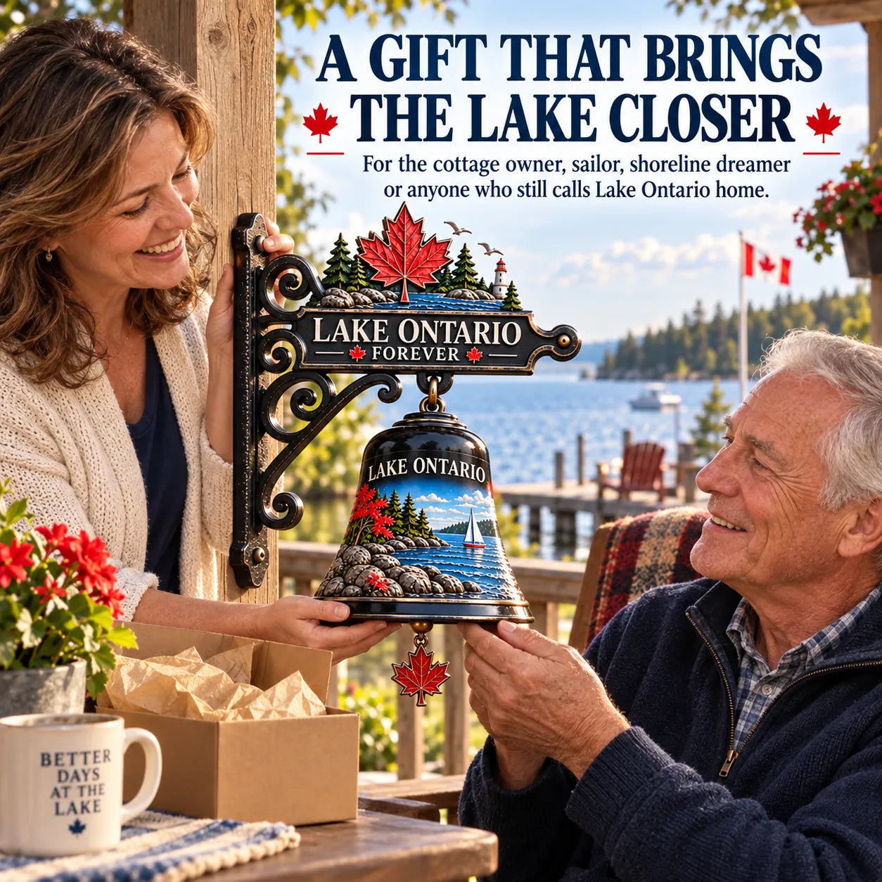 🍁 Lake Ontario Forever Hanging Bell 🔔