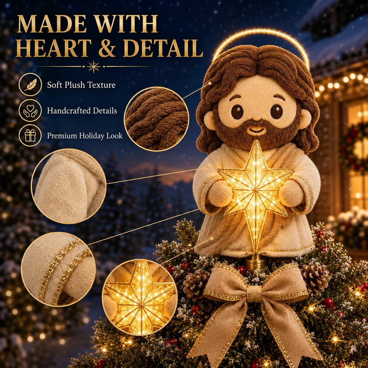 ✝️ Christian Christmas Tree Topper | Cute Jesus Blessing & Mary Grace Designs for Faith-Filled Trees, Family Traditions & Meaningful Holiday Décor 🎄