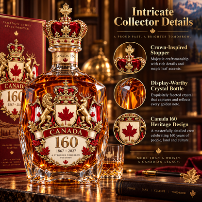 🍁🇨🇦 Canada 160 Collector Decanter 🥃✨
