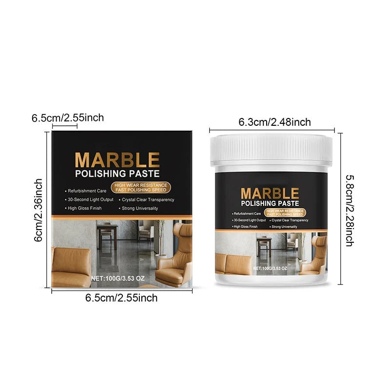 🥳 2026 Best-Seller 🥳💞 Over 50,000 sold! ✨🪨Marble Polishing Paste—Removes scratches and etching marks, restoring the natural luster. The protective layer repels water and fingerprints. Professional-grade restoration that saves you a fortune!