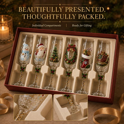 🎁Christmas Magic Champagne Glass Collection✨