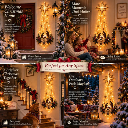 ✝️ Bethlehem Star of Faith™ – Lighted Nativity Wall Decor