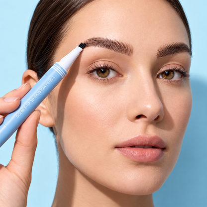 2-in-1 Waterproof Micro-Fork Eyebrow Pen-Tinted Gel Cosmetic🖌️