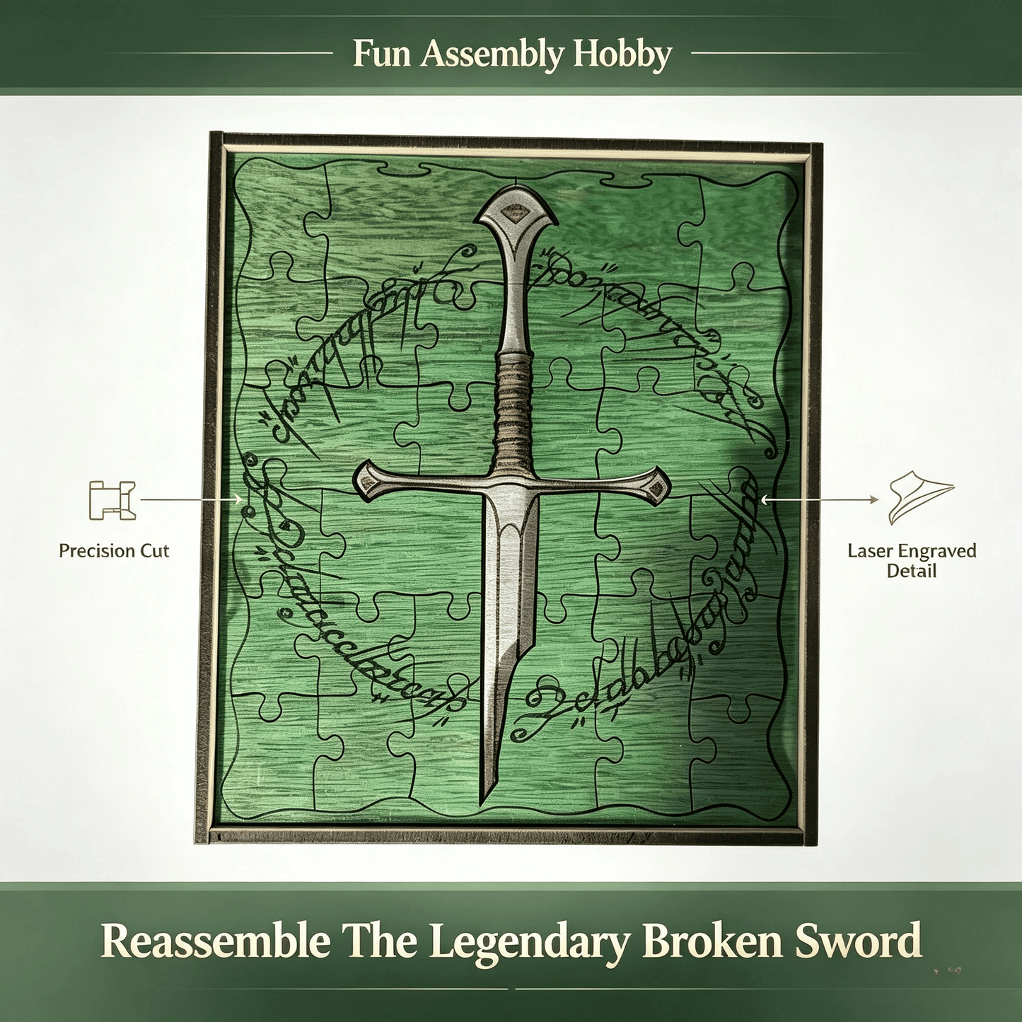 ⚔️✨ Personalized Broken Sword Puzzle | A Legendary Fantasy Craft for Puzzle Lovers🧩
