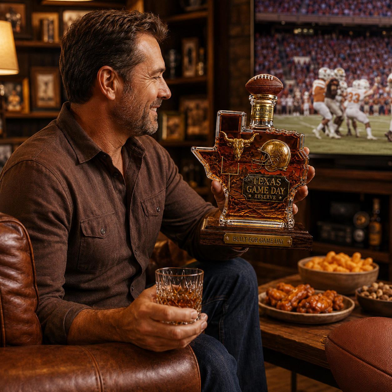 🏈 Texas Game Day Reserve Whiskey Decanter