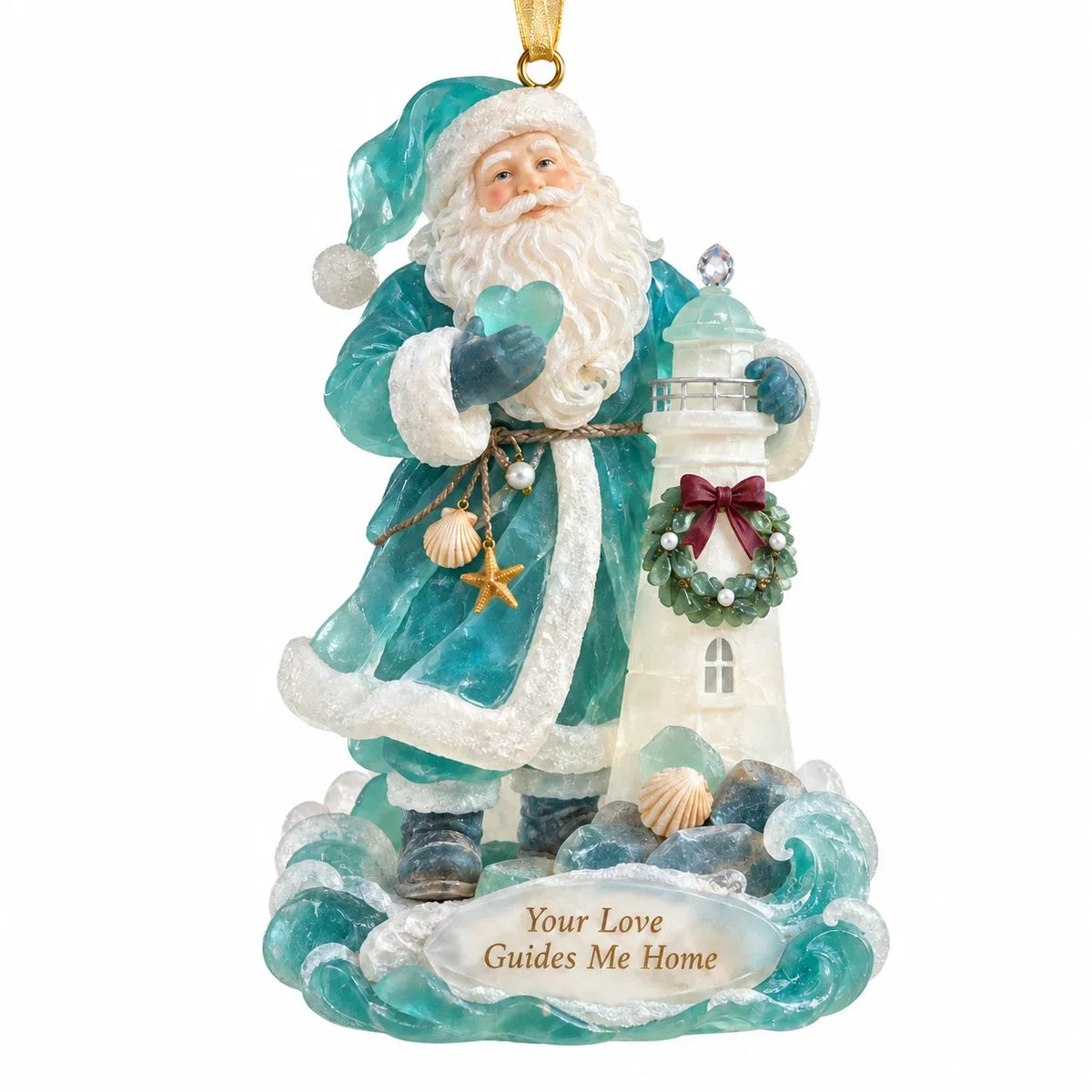 🎄Coastal Santa Christmas Ornament