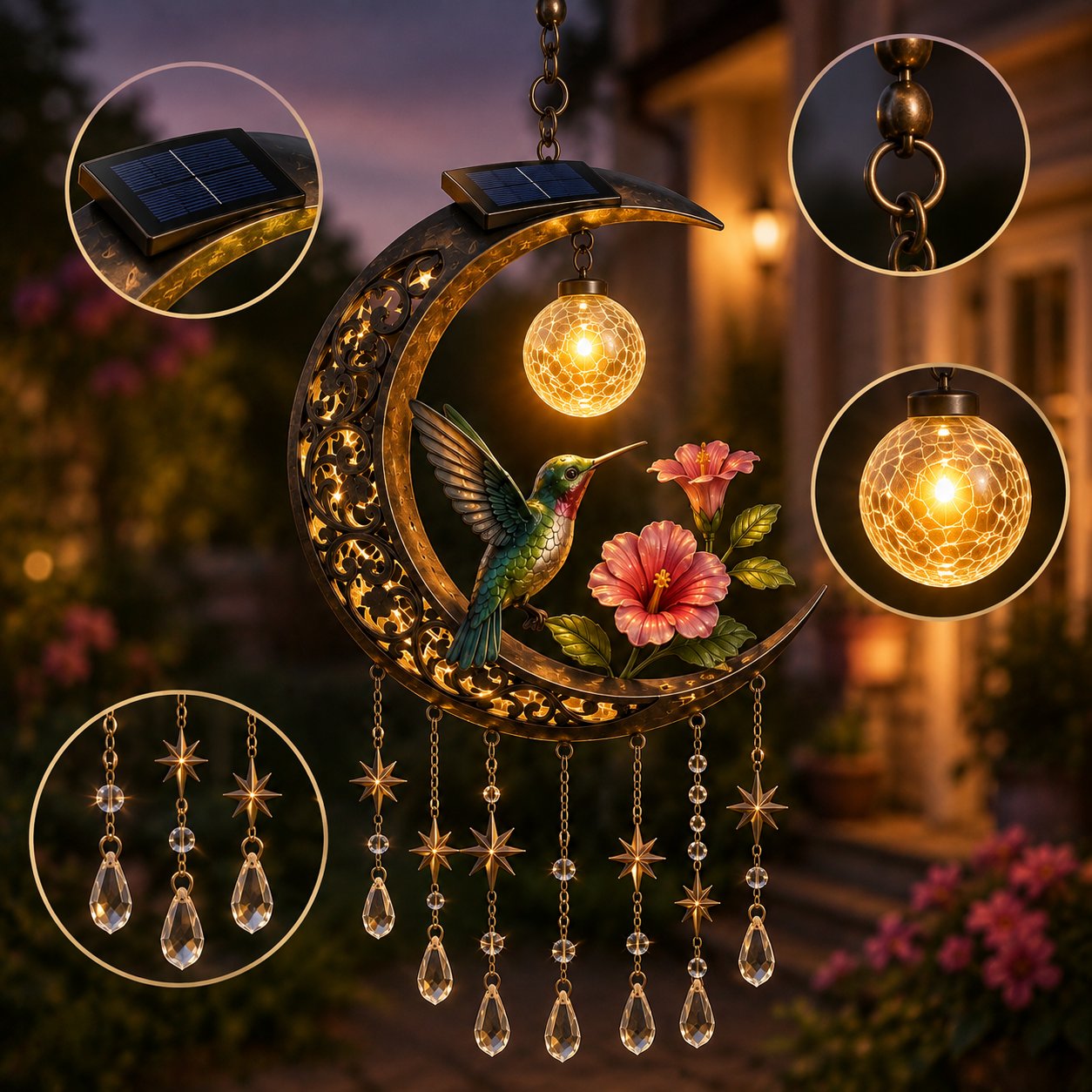 ✨Enchanted Moon Solar Garden Lights-A Little Moonlight. A Little Magic. Every Night.