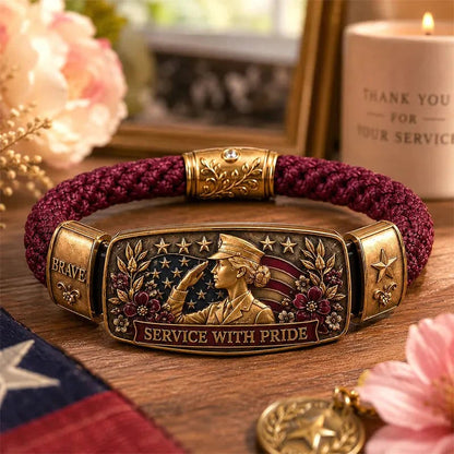 💙🎖️ She Served. She Sacrificed. She Inspires. | Women's Veteran Keepsake Bracelet