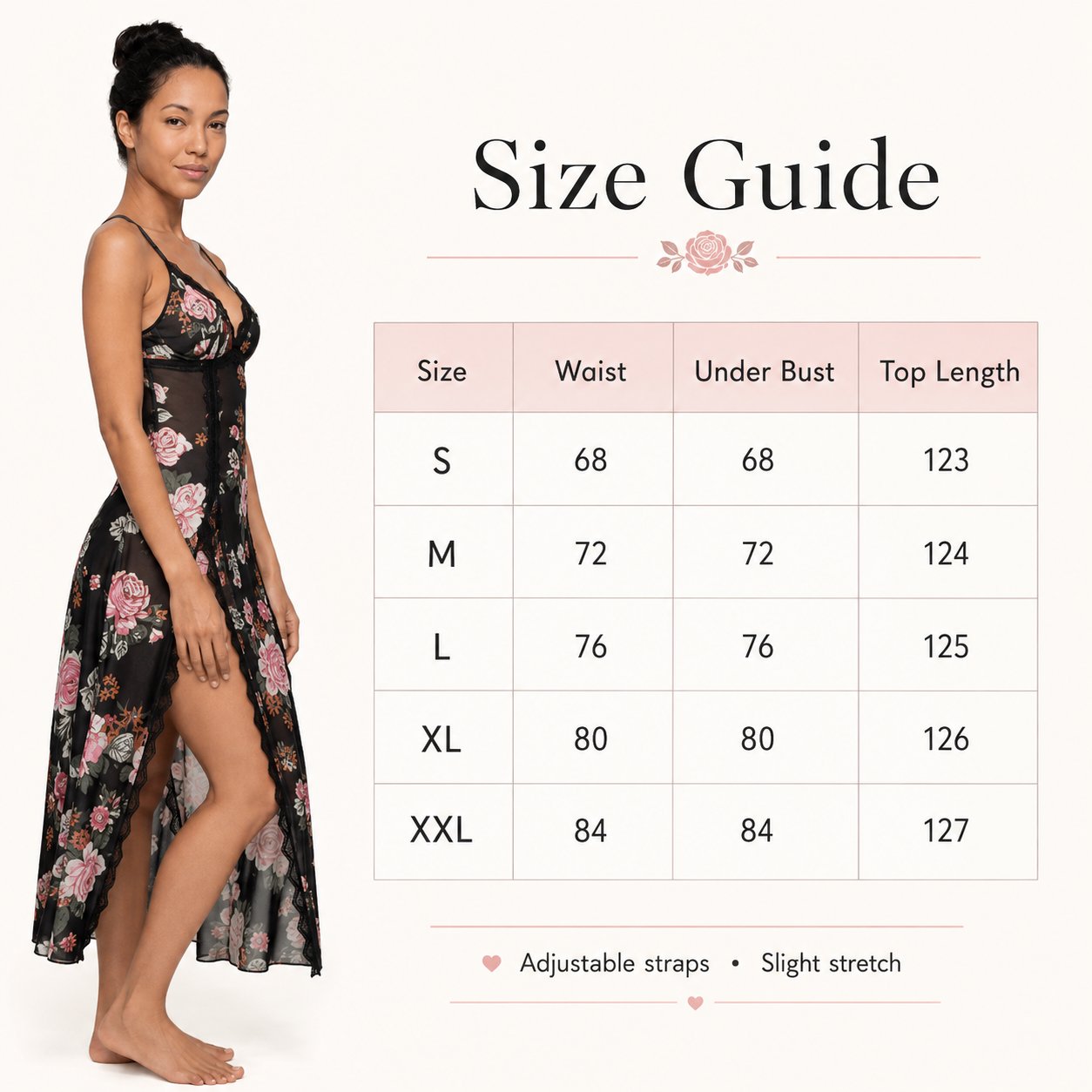 Sheer Floral Rose Print Maxi Dress