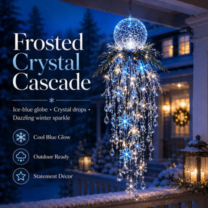 ✨❄️Crystal Cascade Christmas Light™ – Hanging Snowflake & Crystal LED Porch Décor