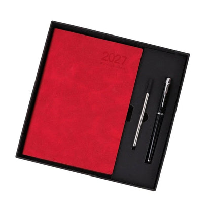 📔50% OFF NOW! 2027 Minimalist Daily Planner Notebook‑ 365‑Day Layout Journal, Lay‑Flat Binding Ink‑Proof Paper PU Cover Agenda for Time Management
