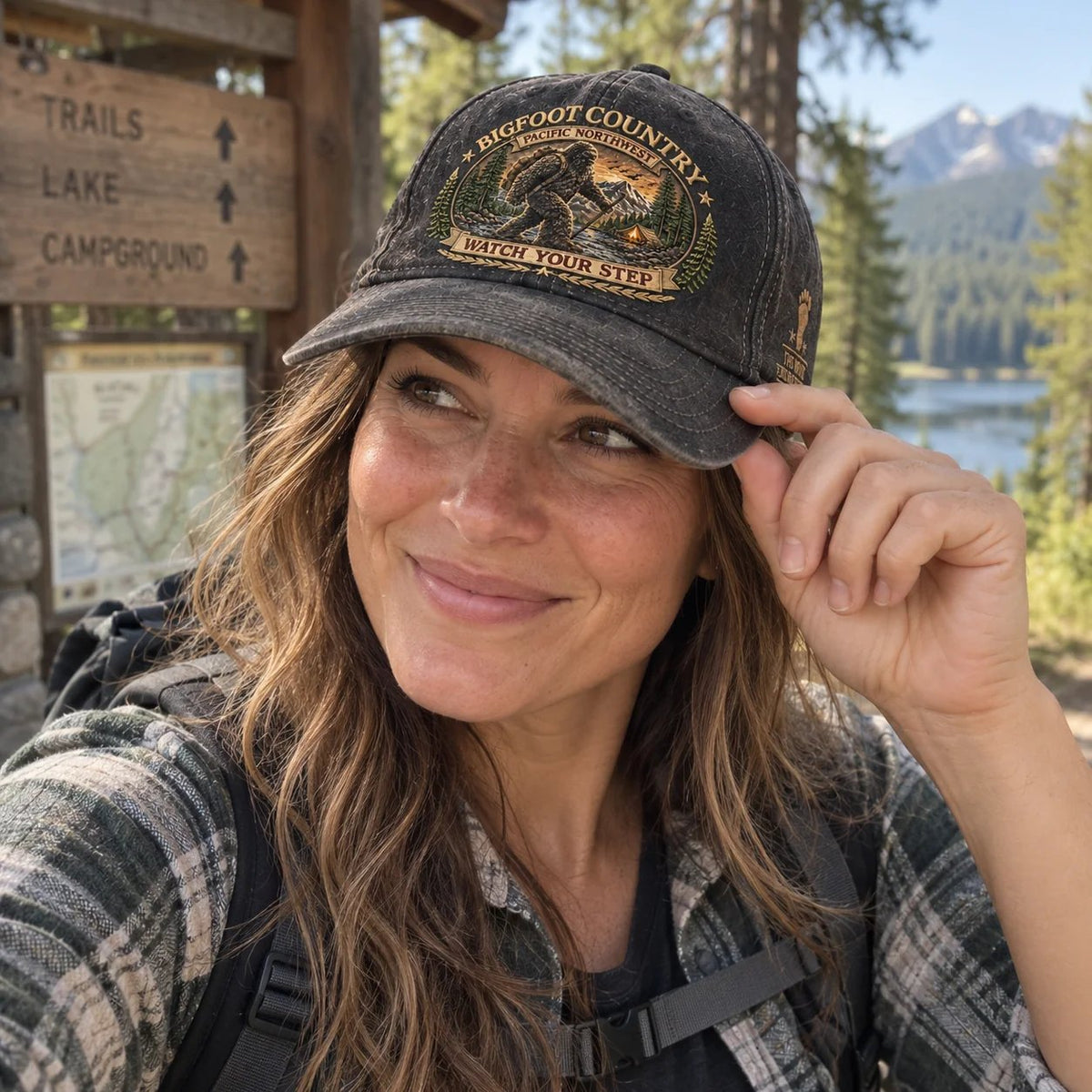 🔥LAST DAY 50% OFF - 2027 Bigfoot Country Heritage Cap – Pacific Northwest Vintage Washed Embroidered Hat (🧢100% Cotton)