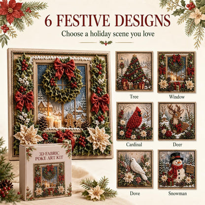 🎁🎅3D-kerststempelset voor stof