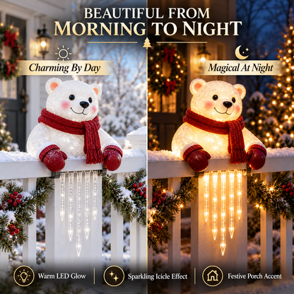 🐻🎄 Winter Light Cute Bear Icicle Light