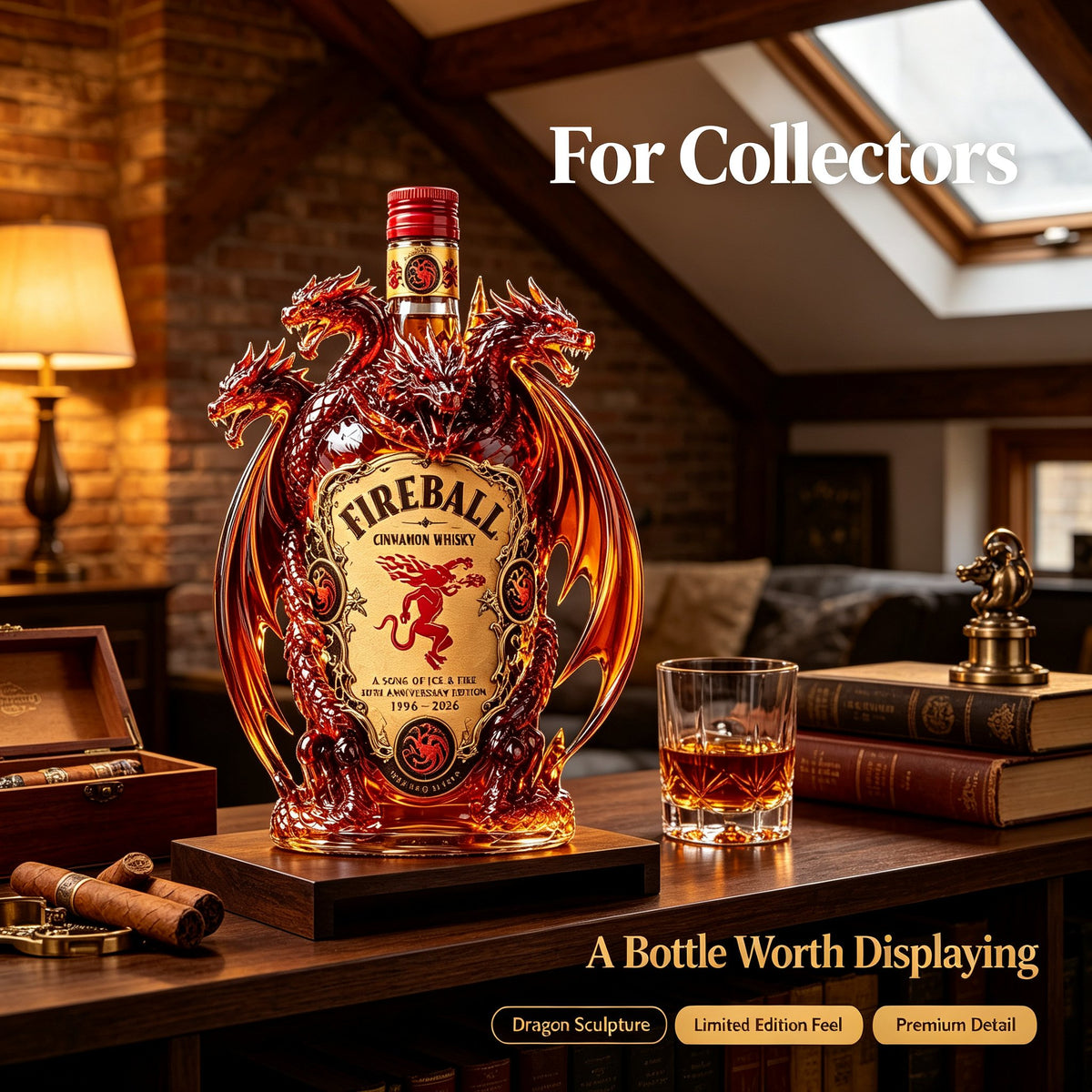 🐉🔥 Legendary Dragon Bar Decanter – Sculpted Collector Bottle for Home Bar & Gifting