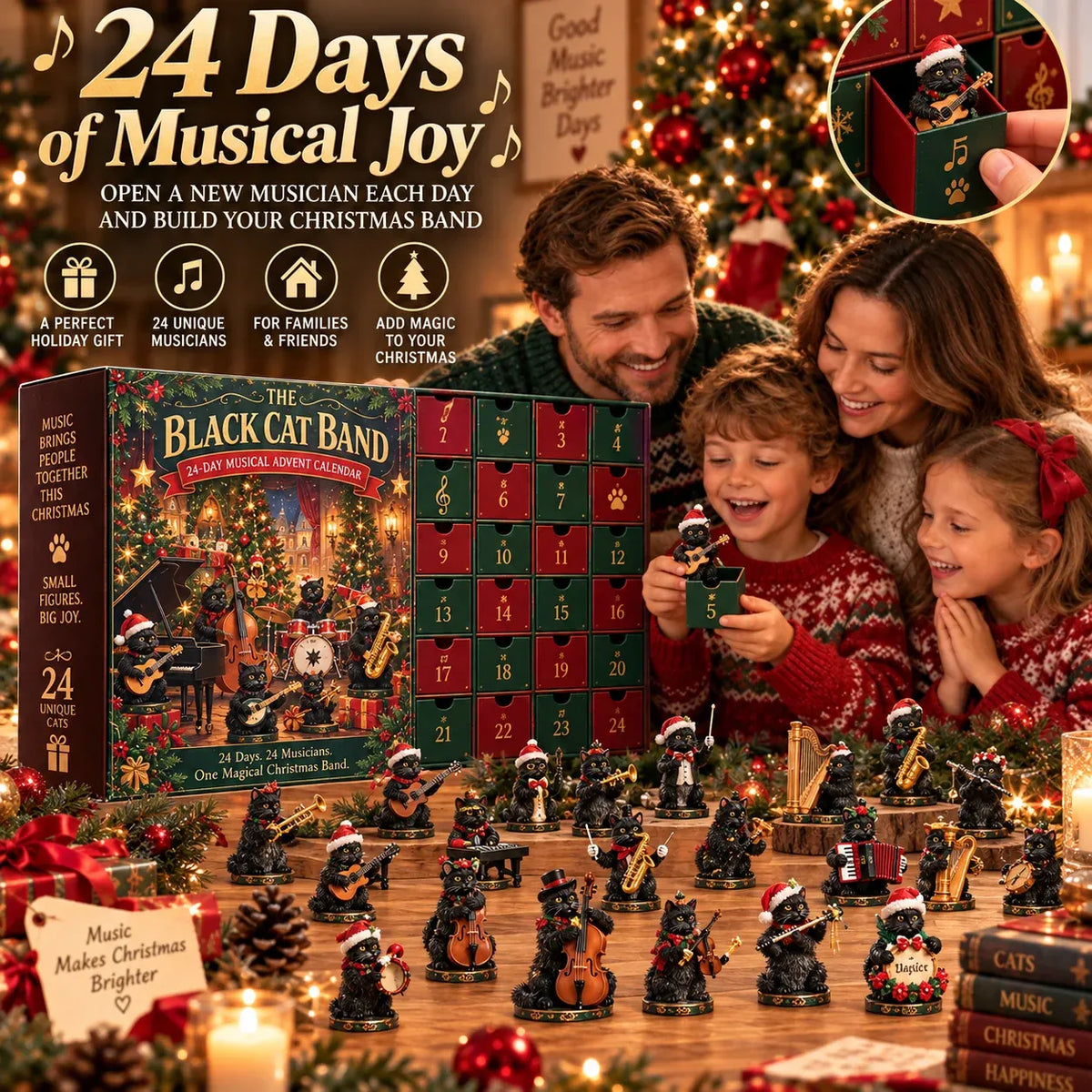 🐈‍⬛ Black Cat Band Advent Calendar | 24 Unique Musical Cat Keepsakes 🎵