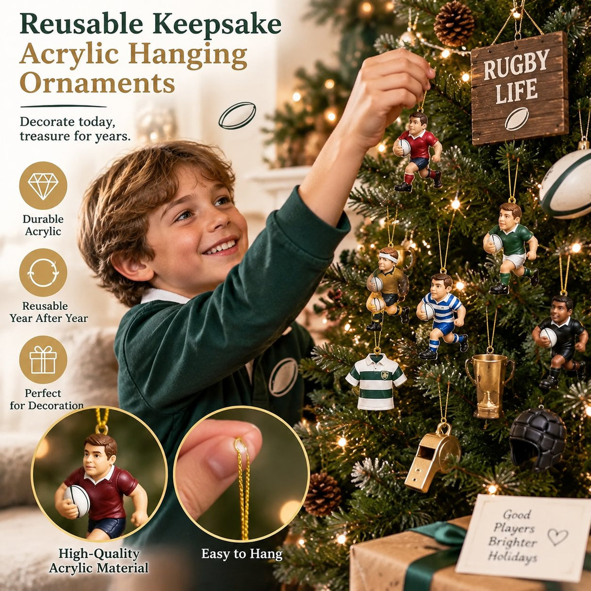 🏉 Rugby Advent Calendar – 24 Unique Rugby‑Themed Acrylic Charms