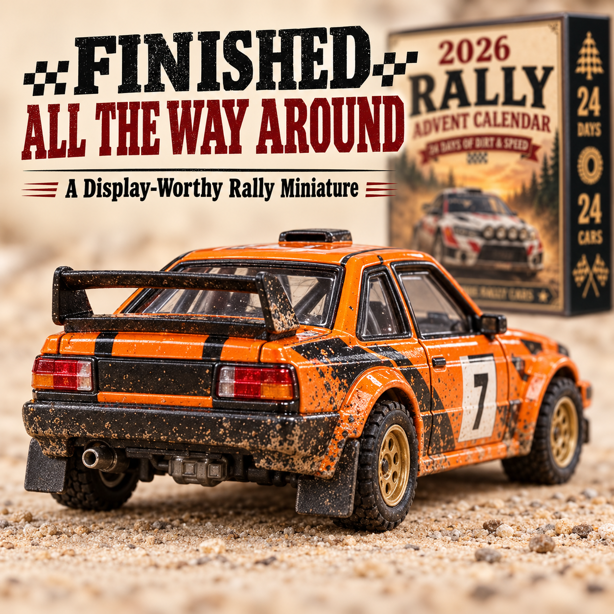 🏎️ 2026 Rally Racing Advent Calendar – 24 Days of Dirt & Speed, 24 Collectible Rally Cars