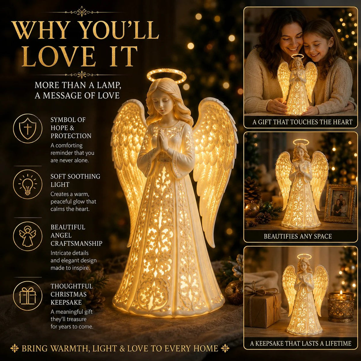 🪽 Guardian Angel Christmas Light – A Symbol of Hope, Love & Protection