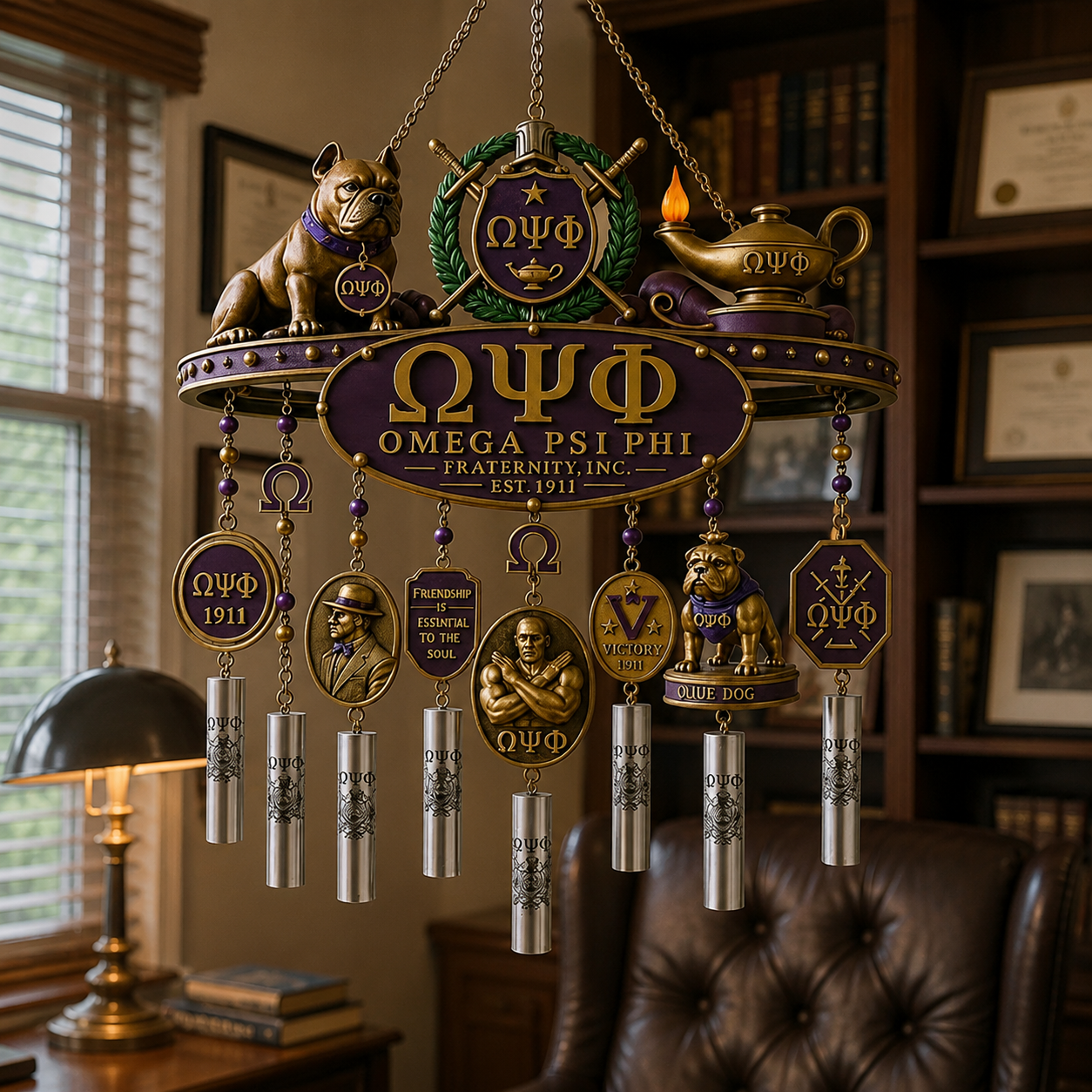 Omega Psi Phi Fraternity Wind Chime