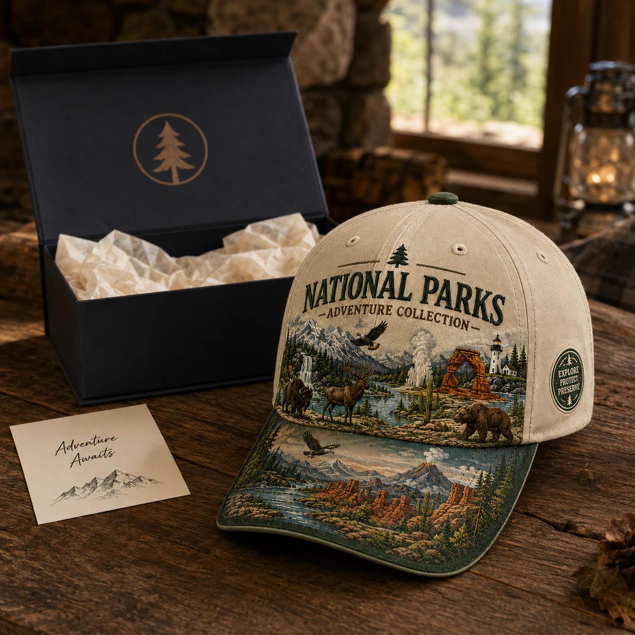 🌲 National Park Adventure Cap – Carry the Outdoors Wherever You Go