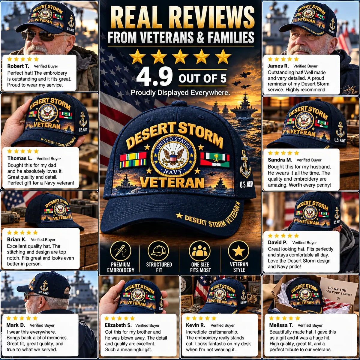 🎖️🇺🇸 Desert Storm 35th Anniversary Veteran Cap – Honoring Service, Brotherhood & Pride | 1991–2026