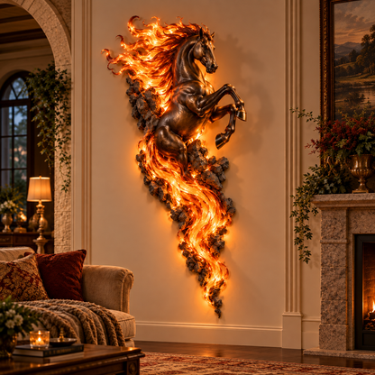 ⏰Limited Stock 50% OFF ✨🐎 Flaming Horse Wall Decor