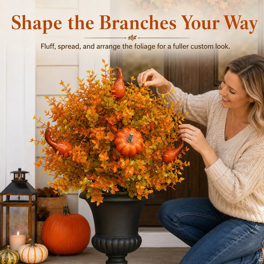 🔥  Artificial Fall Pumpkin Tree Stakes