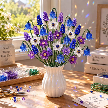 DIY Beaded Wildflower Bouquet Kit – Handmade Crystal Flower Craft Set