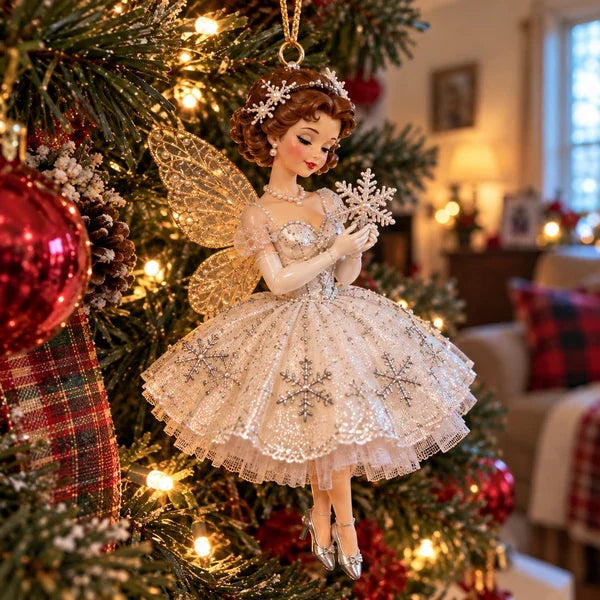 Snowflake Grace cream fairy dress and decorative wings