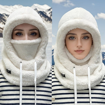 Damen-Fleece-Winterradmaske und -mütze mit Kapuze für kaltes Wetter (Modelljahr 2026)