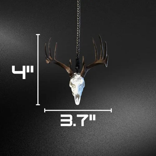 🦌💀 Wild Trail Deer Skull Mirror Charm – 3D Rustic Hanging Truck & Car Decor, Unique Gifts for Hunters & Outdoor Lovers 🎁
