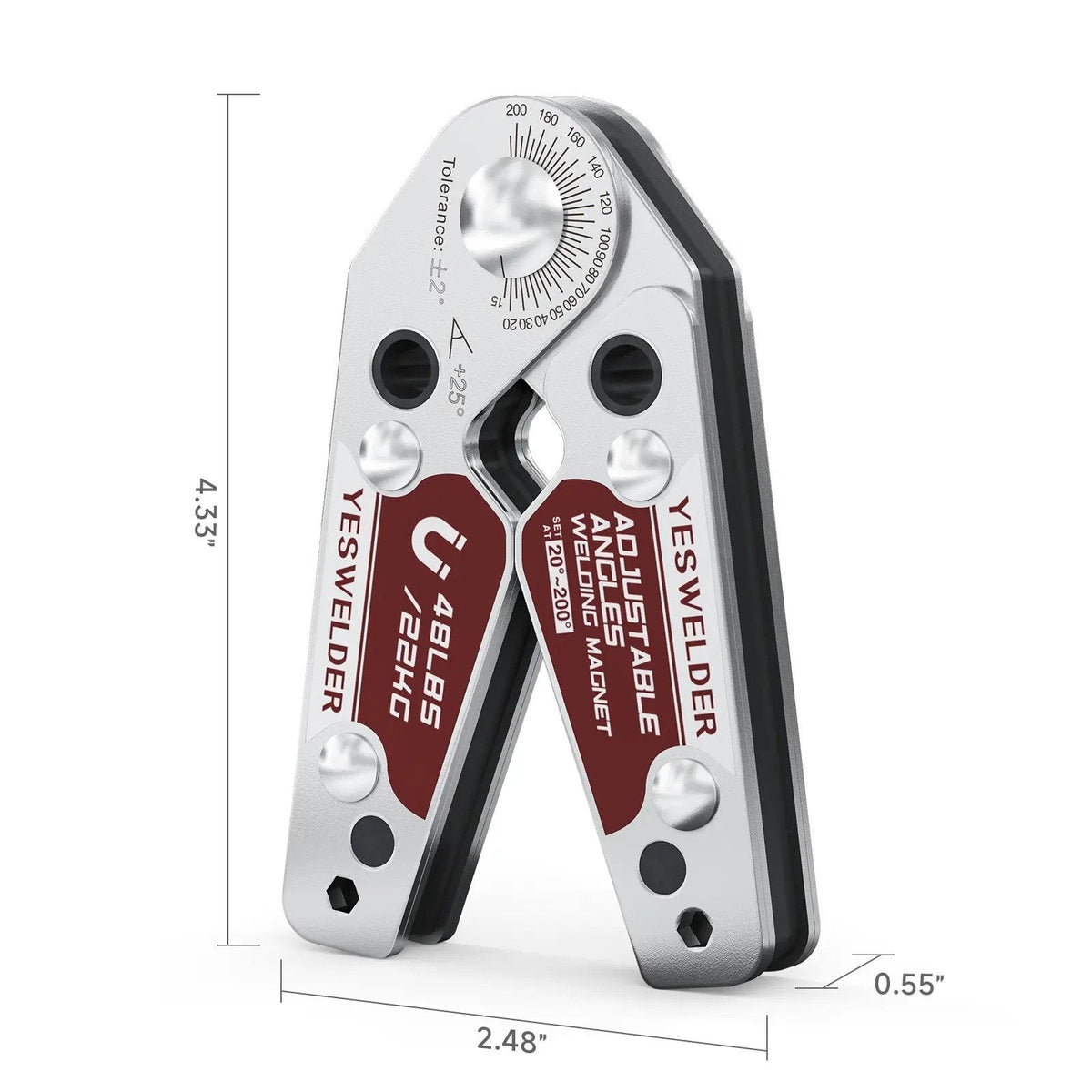 🧲 Adjustable-Angle Welding Magnet – 48 or 77 lb