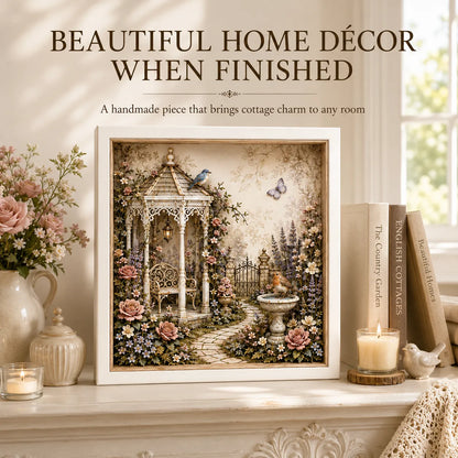 🌷 DIY 3D English Cottage Garden Shadow Box Kit