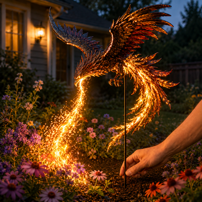 ✨Solar Powered Phoenix Fire Garden Light