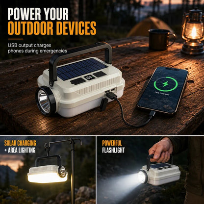 🏕️ LIMITED‑TIME! ☀️ Solar Rechargeable LED Camping Lantern – Weatherproof, Portable, Multi‑Use ✨