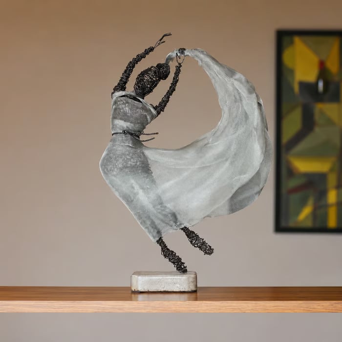 ✨Wire Female Ballet Sculpture | Unique Handcrafted Art Ornament, Elegant Decor for Living Room & Art Lovers