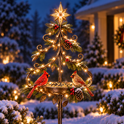 ✨Last Day 49% OFF✨Starlit Christmas Tree Bird Feeder Light
