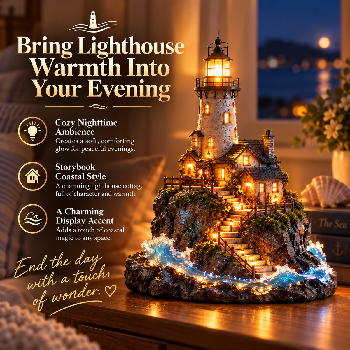 🌊 Coastal Lighthouse Glow — Bring the Calm of the Shore Home ✨