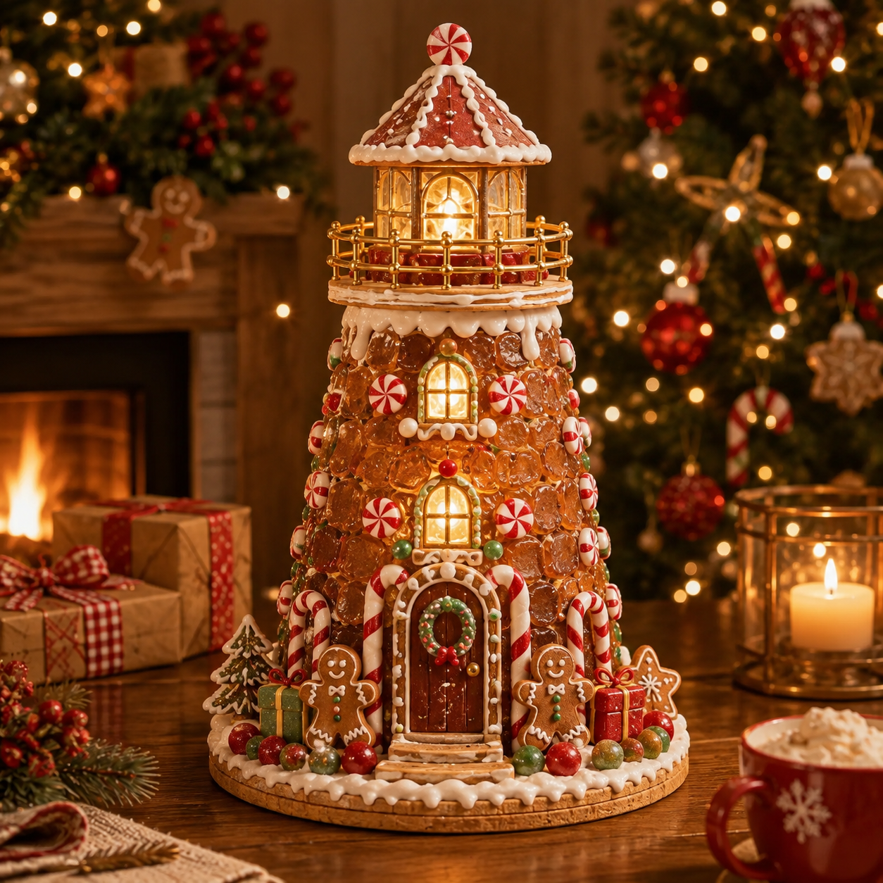 🎄Beginner-Friendly DIY Lighted Christmas Character Sea Glass-Style Lighthouse Kit Collection | Complete Kit with Sea Glass-Style Pieces, LED Lights & Step-by-Step Guide Included 💕