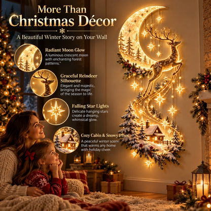 Reindeer Under the Starry Sky™ – Cozy Christmas Cabin