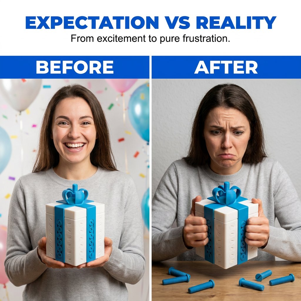 ⏳ Last Day 49% OFF – 😂 3D Printed Annoying Screw Gift Box | Puzzle-Style Prank Box with Hidden Gift Compartment for Birthdays, Christmas & White Elephant Gifts 🎁