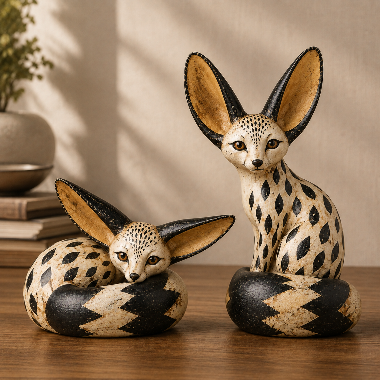 Vintage Fennec Fox Sculpture