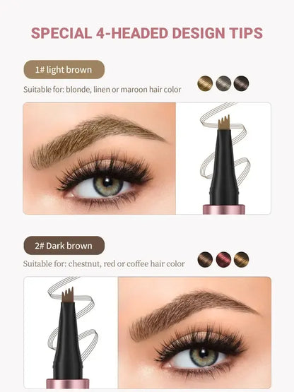 🎁Buy 1 Get 1 Free✨Waterproof Micro-Fork Eyebrow Pencil, Long-Lasting Brow Pen for Natural Hair-Like Strokes