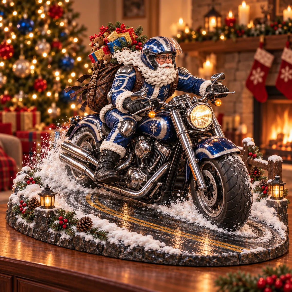 🏍️🎅 Santa’s Ride Home – Christmas Motorcycle Keepsake Collection💨