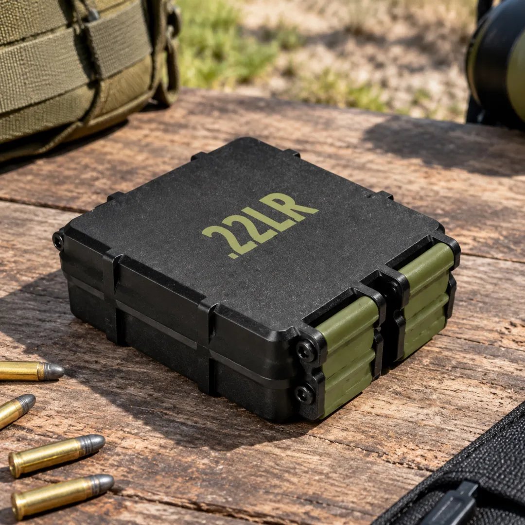 100 Round Ammo Storage Box | Waterproof Hard Shell Ammunition Organizer Case