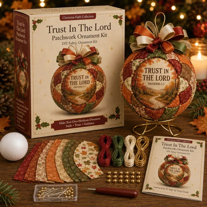 ❤️Beginner-Friendly🎄Christmas Faith Patchwork Ornament DIY Kit