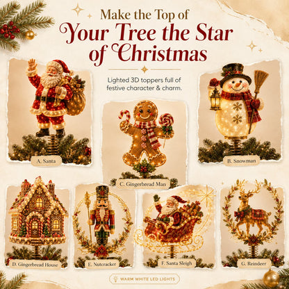 ⏳ Last Day 49% OFF – 🎅  Lighted Christmas Tree Topper Collection | 7 Festive Character Designs To Transform Your Tree Into A Holiday Showpiece ✨